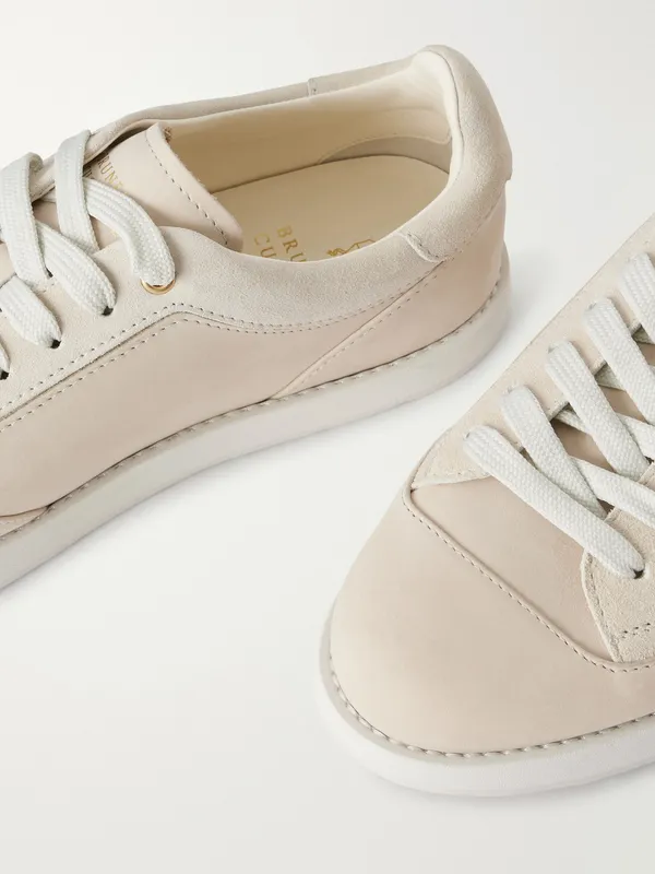 Brunello Cucinelli Suede Sneakers Beige (MZUKREM356) (5)