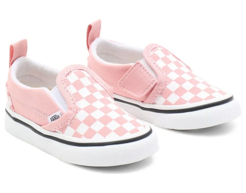 VANS Checkerboard Slip-on Velcro Peuterschoenen Roze (VN000UBS99H)