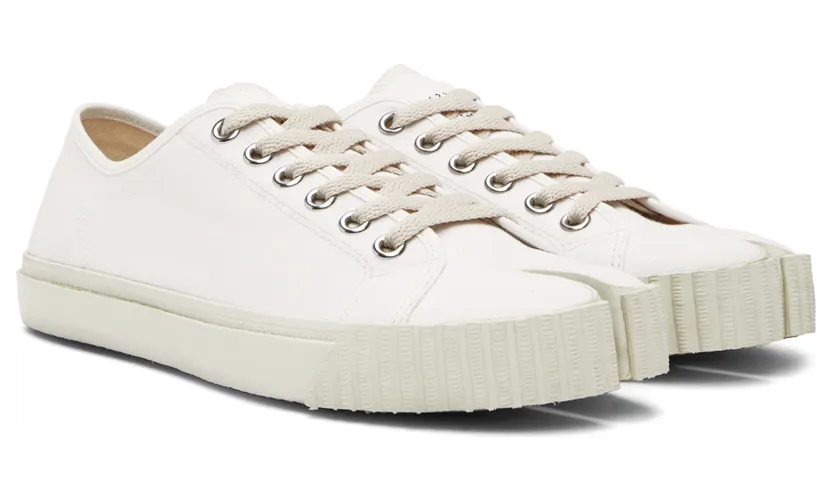 Maison Margiela White Canvas Tabi Sneakers (S37WS0578 P4291) (4)