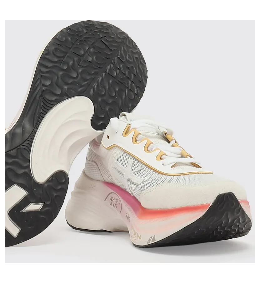 Premiata Hill Nylon and Suede Sneakers White (HILL8239) (3)