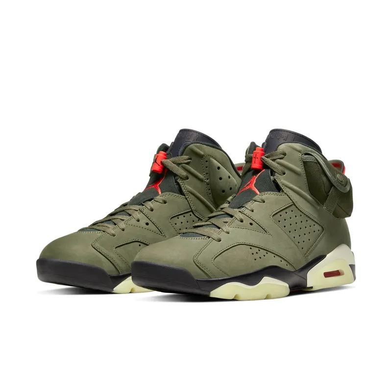 Air Jordan x Travis Scott Cactus Jack Nike AJ VI 6 ‘Medium Olive’ (2019) (CN1084-200)