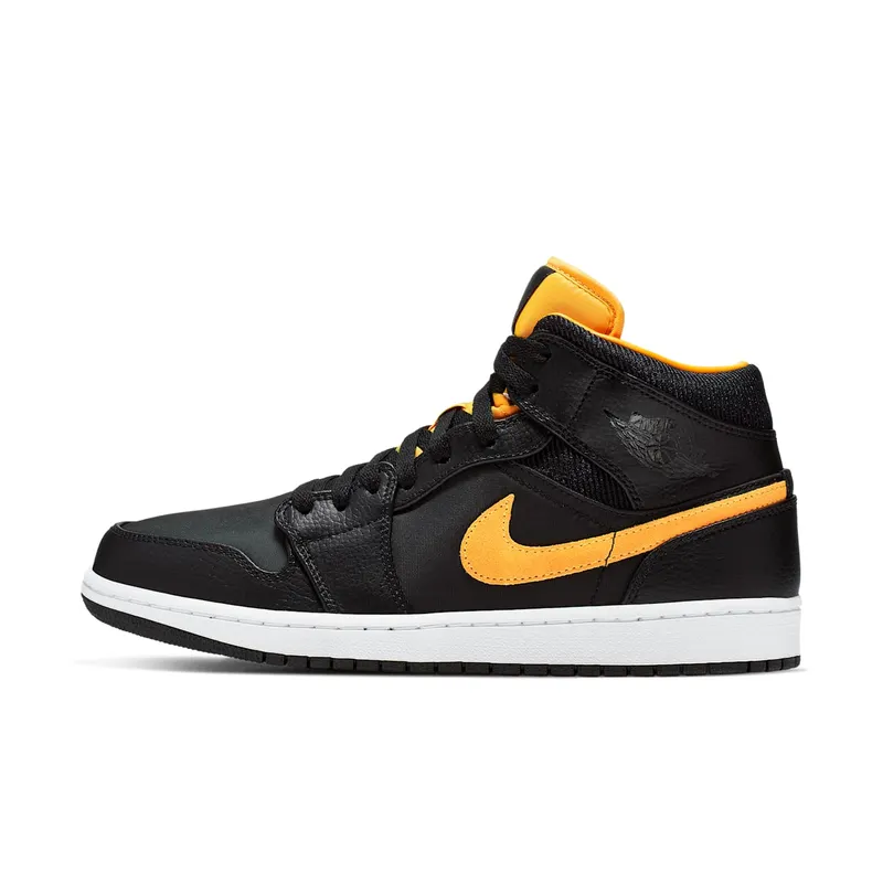 Jordan 1 Mid Black University Gold Black/University Gold-White (CI9352-001)