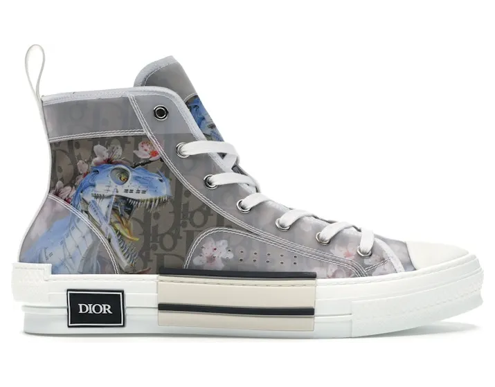Dior B23 High Canvas Sorayama Dinosaur Brown