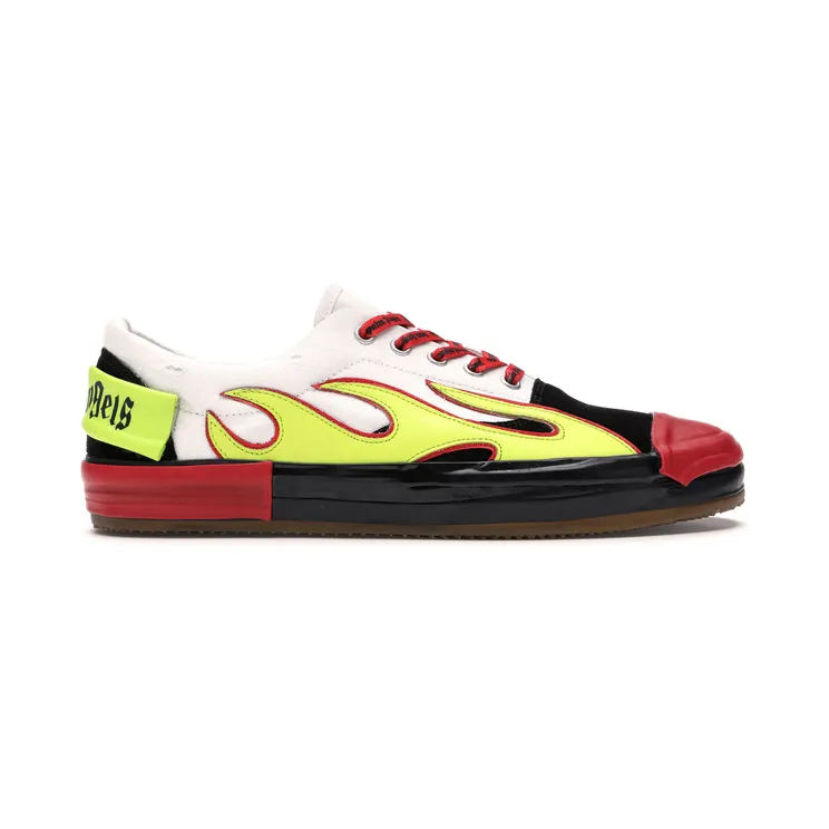 Palm Angels Low Top Multicolored Flame White