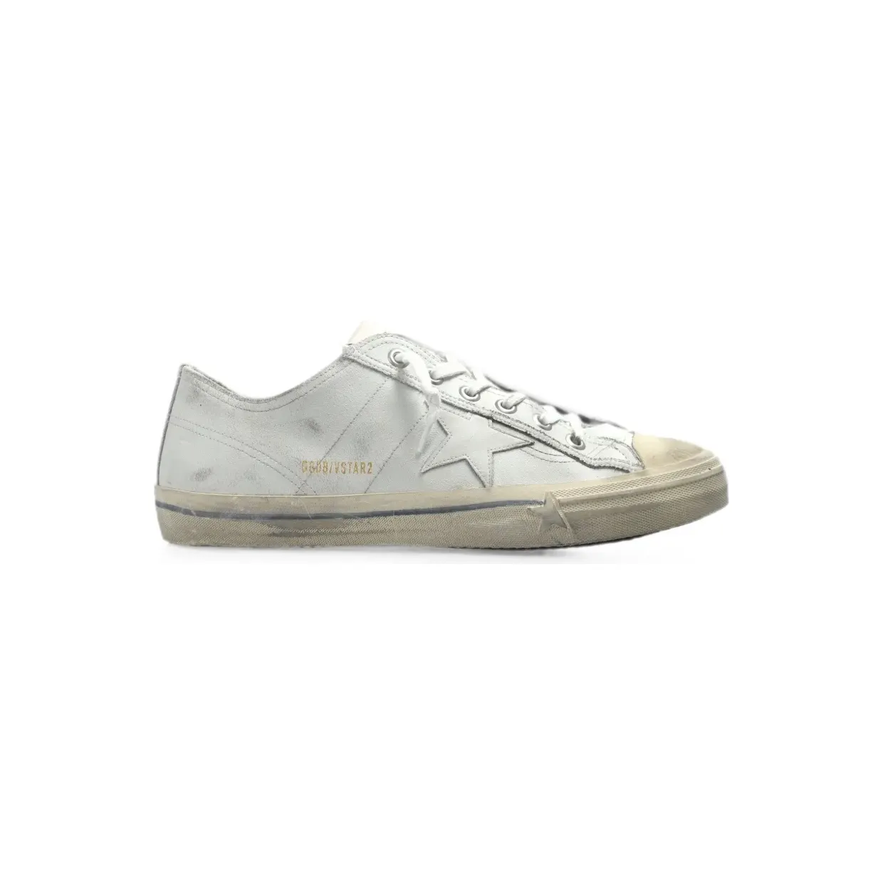 Golden Goose V-Star leren “White” (GMF00129F000334)