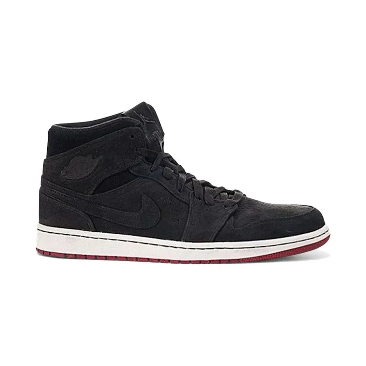 Jordan 1 Mid Nouveau Black Red (629151-001)