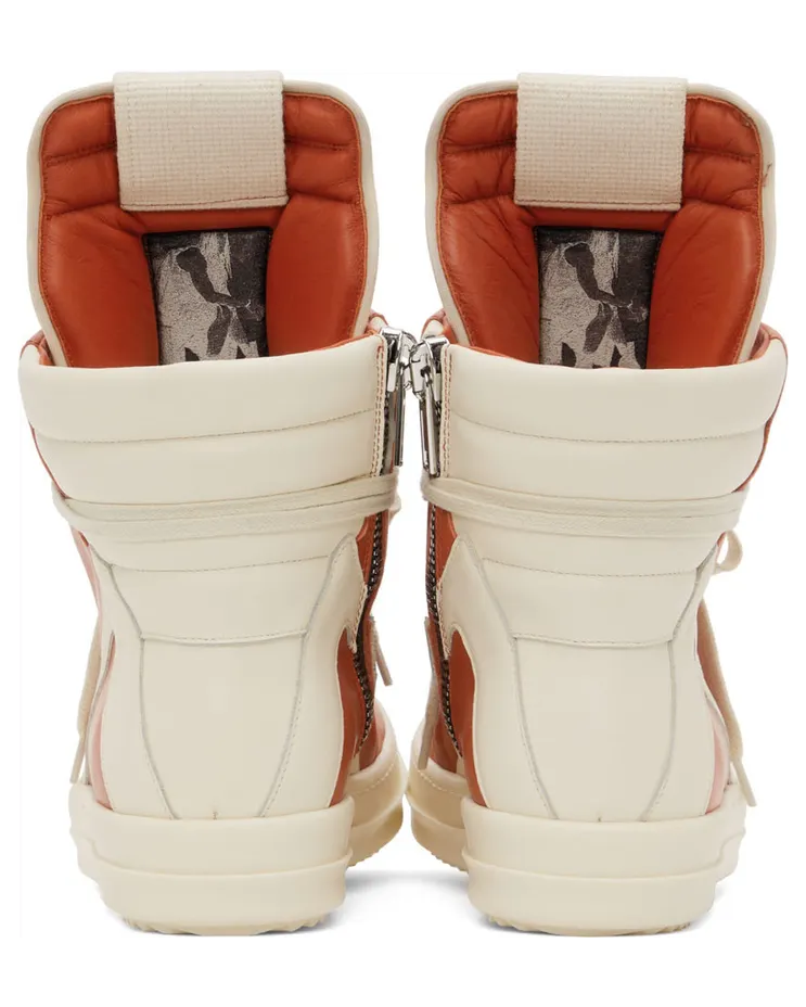 Rick Owens Gray & Off-White Geobasket Sneakers (RU02B2894 LCG) (2)