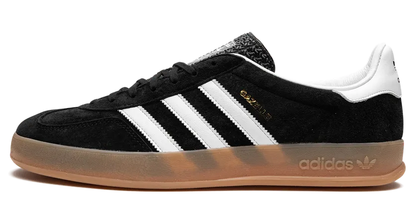 adidas Gazelle Indoor “Core Black”: tijdloos zwart-wit, plat profiel