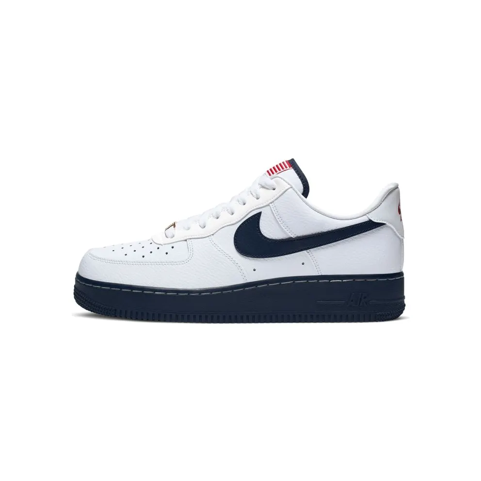 Nike Air Force 1 Low USA White/Sport Red-Metallic Gold-Obsidian (CK5718-100)