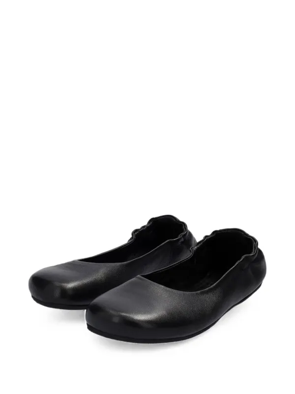 GROUNDIES Elastische leren ballerina’s – Black (GND11032101)