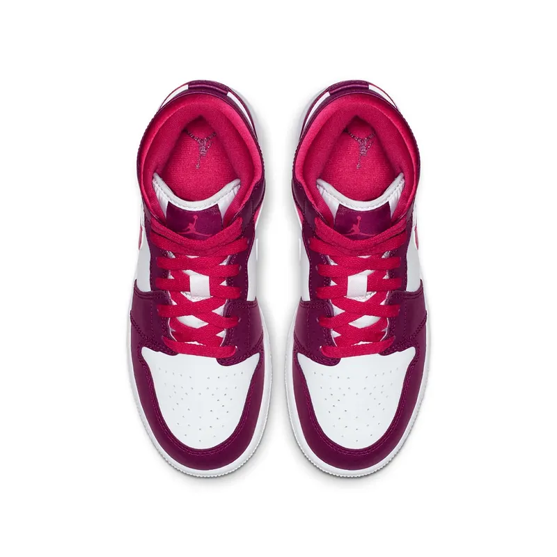 Jordan 1 Mid True Berry Rush Pink (GS) True Berry/Rush Pink-White (555112-661)