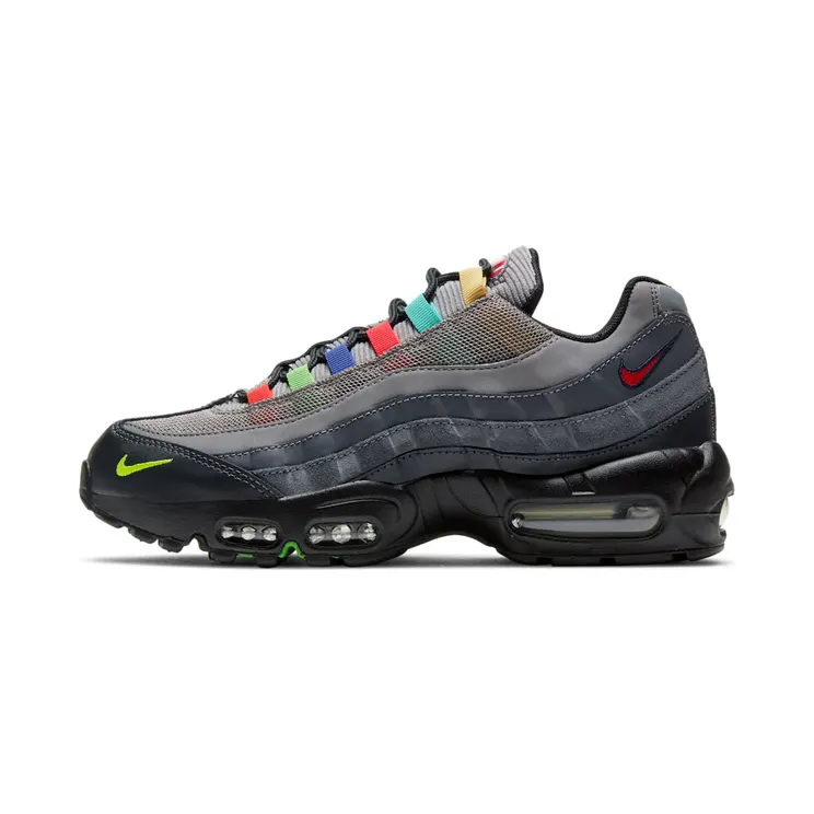 Nike Air Max 95 SE Light Charcoal Vintage TV “Light Charcoal / Black / Lemon Venom / University Red” (DD1502-001)