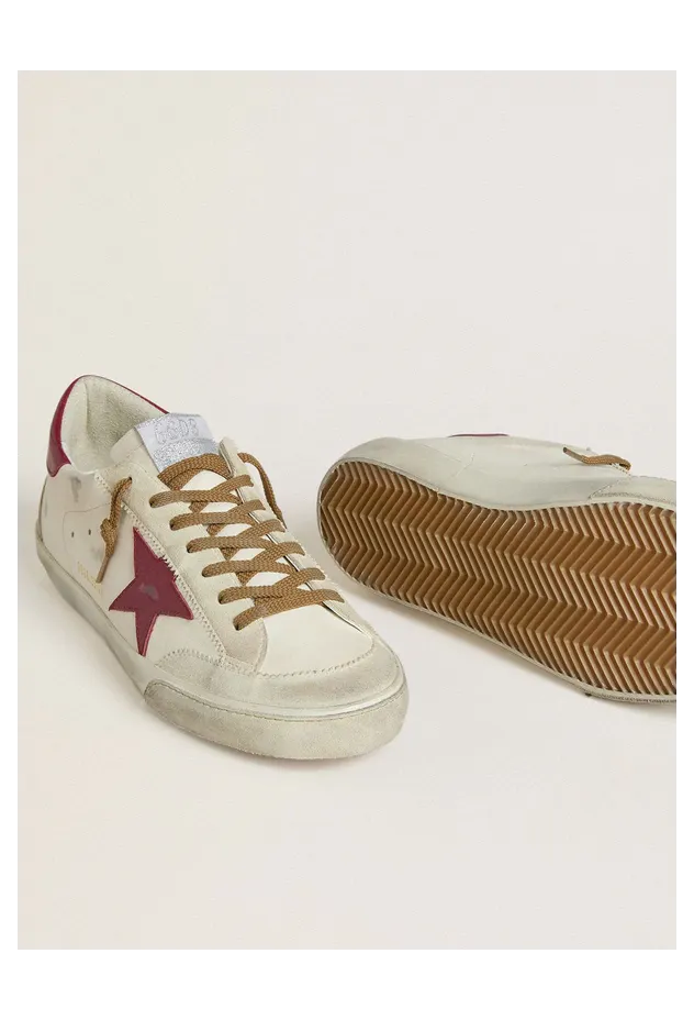 Golden Goose Super-Star With Red Leather Star And Beige Suede Inserts (GMF01019.F007920.11196) (3)