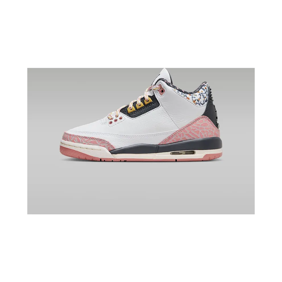Air Jordan 3 GS “White/Red Stardust” (441140-100)