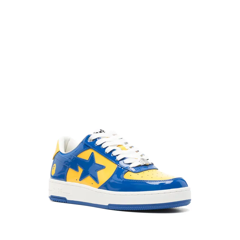 A Bathing Ape Bape Sta Lace-up “Blue/Yellow” (001FWM301325M BLUE)