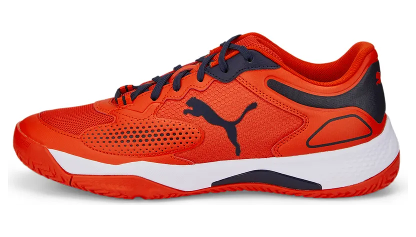 Puma Solarcourt RCT padelschoenen Wit/Oranje (106948-01)