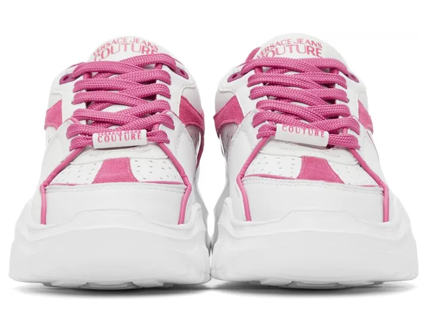 Versace Jeans Couture Off-White & Pink Speedtrack Low Sneakers (E71VA3SC4EZP064) (2)