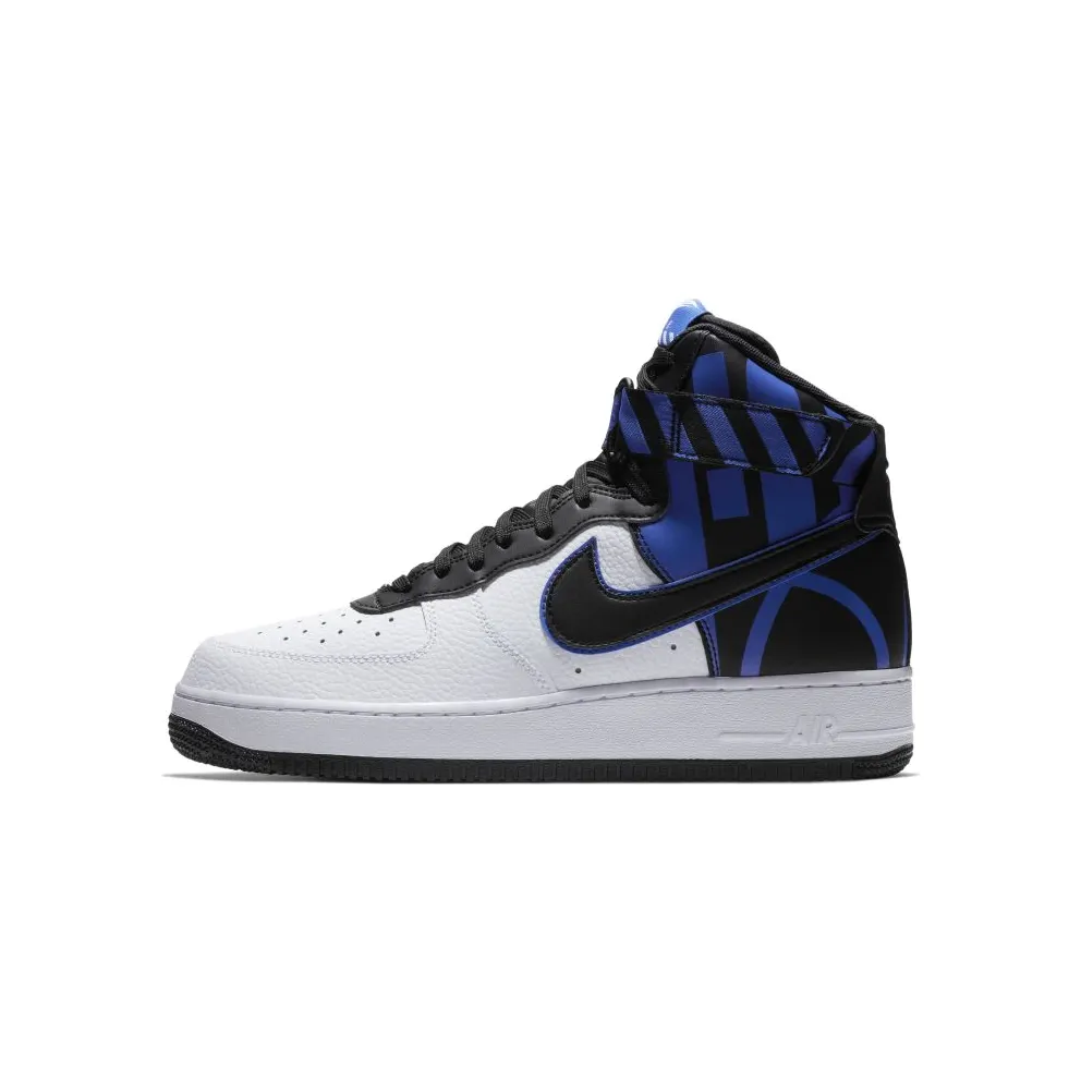 Nike Air Force 1 High Force Logo White Black Royal White/Black-Game Royal (806403-104)