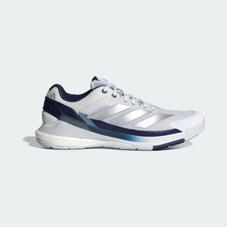 adidas Crazyquick Boost Padel “Cloud White / Silver Metallic / Dark Blue” (JR2124)