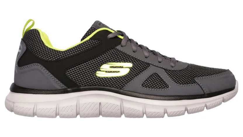 Skechers Track – Bucolo Sneaker Houtskool/Limoen