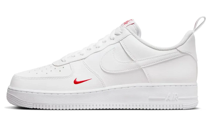 Nike Air Force 1 Low ’07 SE White Red Mini Swoosh (FZ7187-100)