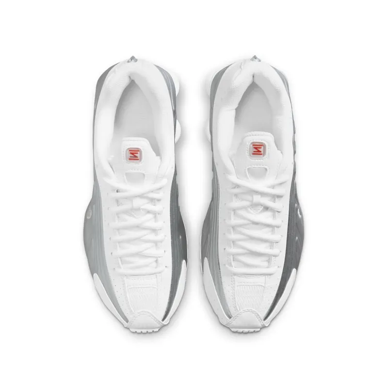 Nike Shox R4 GS “White Bright Crimson Metallic Silver” (CW2626-101)