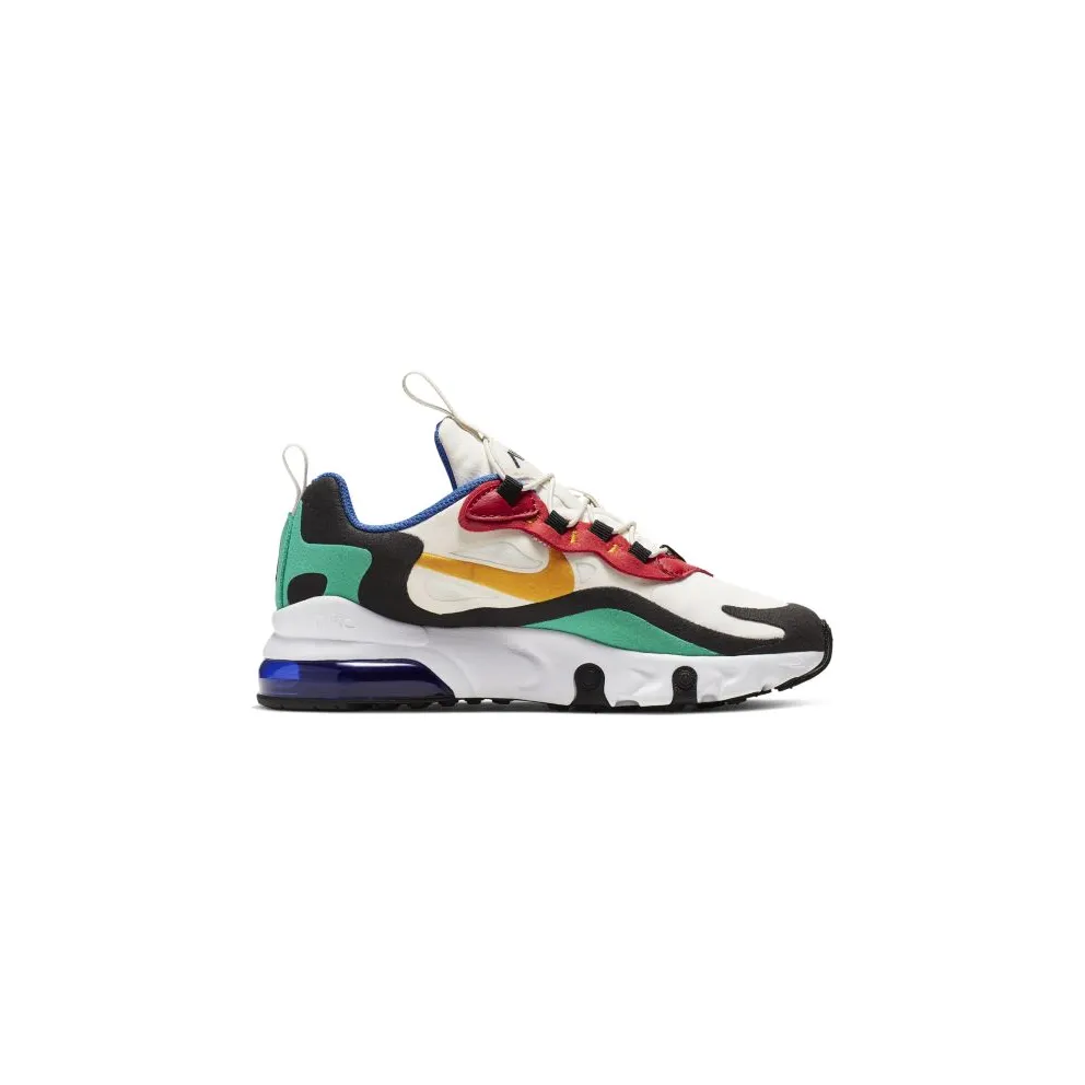 Nike Air Max 270 React Phantom Multi-Color (PS) Phantom/University Gold-University Red-Black-Kinetic Green-Hyper Royal (BQ0102-001)