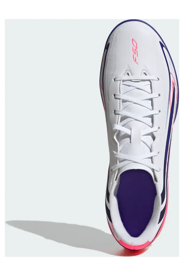 adidas F50 Hyperfast Club Turf Football “Cloud White / Solar Purple / Solar Turbo” (KJ3409)