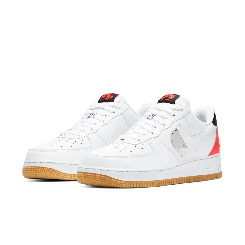 Nike Air Force 1 Low NBA White Crimson Gum White/Bright Crimson-Black-White (CT2298-101)