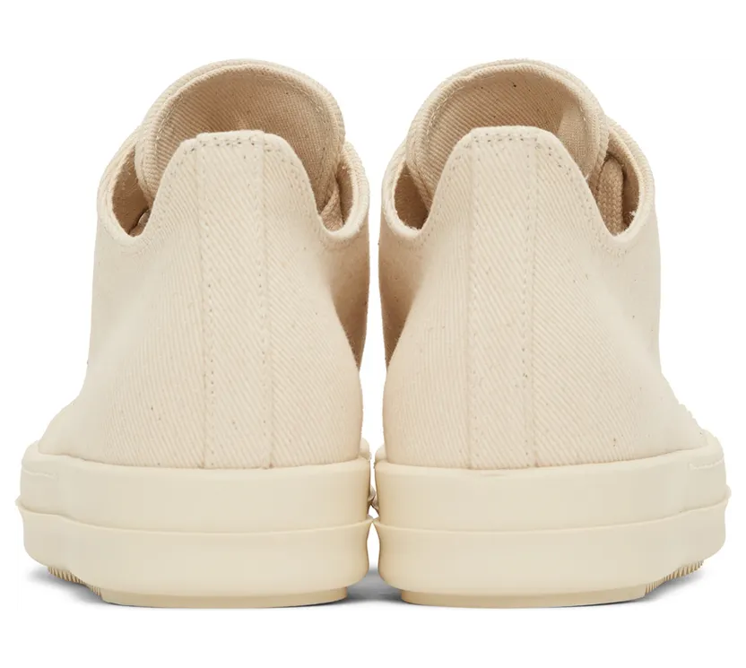 Rick Owens Drkshdw Off-White Denim Low Sneakers (DS01B7802 DMN) (4)