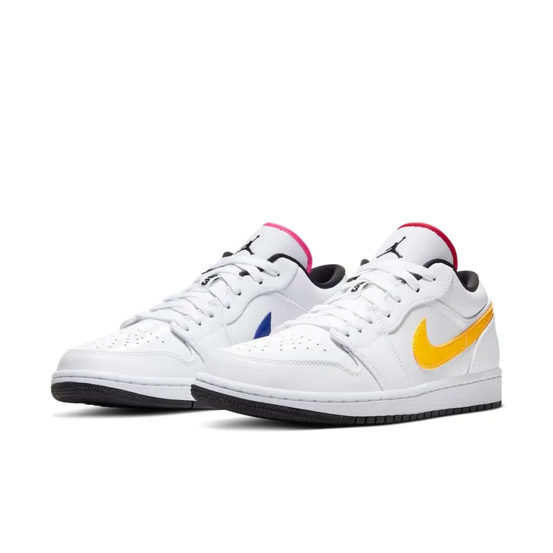 Jordan 1 Low White Multi-Color White/Multi-Color-Black (CW7009-100)