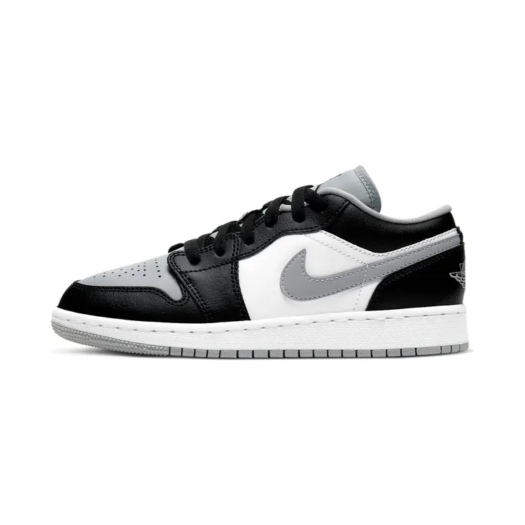 Air Jordan 1 Low’Smoke Grey’ GS “Black / Light Smoke Grey / White” (553560-039)
