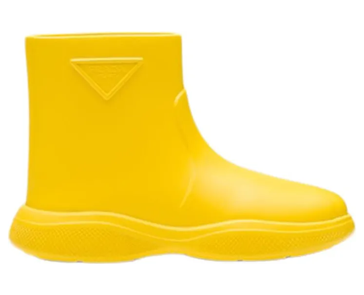Prada Pull-On Rain Booties Sunny Yellow Rubber (1T859M_3LKD_F0377_F_025)