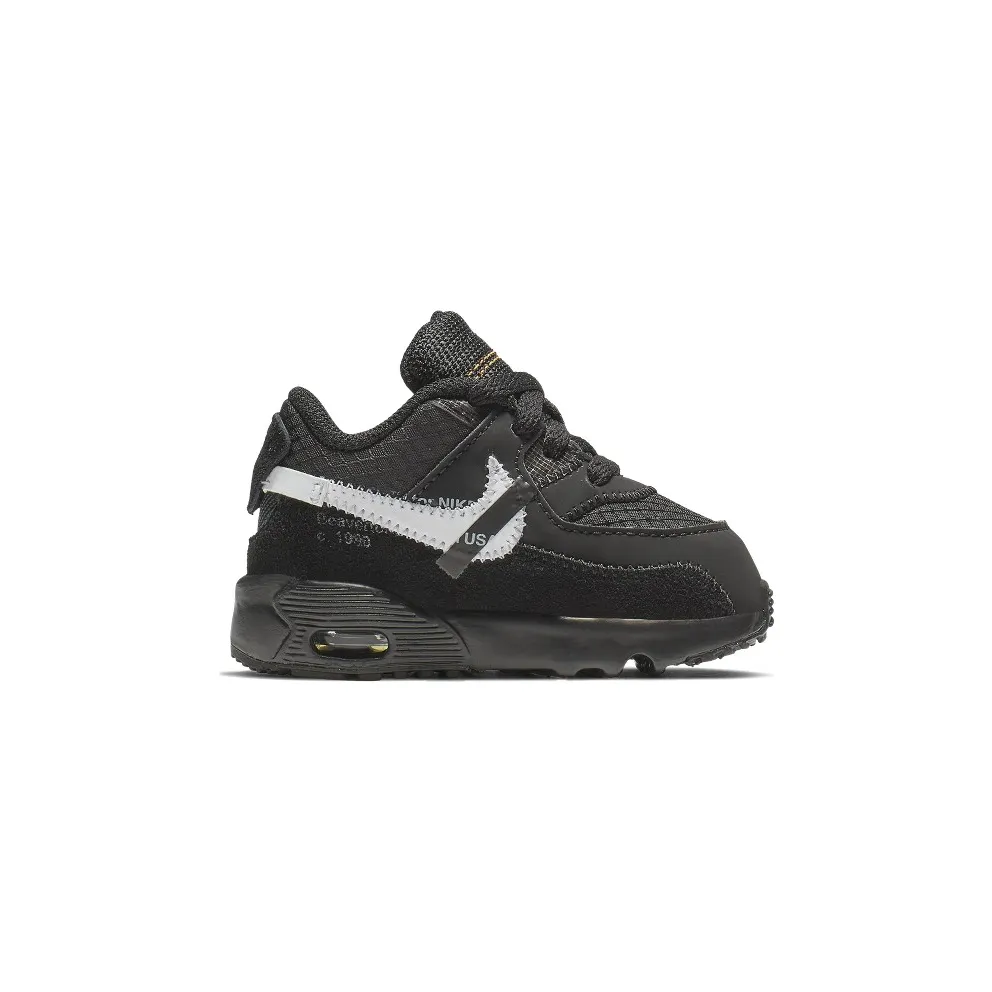 Nike Air Max 90 OFF-WHITE Black White (TD) Black/White-Cone-Black (BV0852 001)