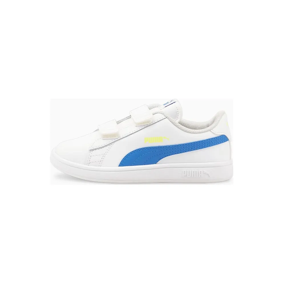 Puma Smash v2 Leather sportscchoenen White/Blue (365173-33)