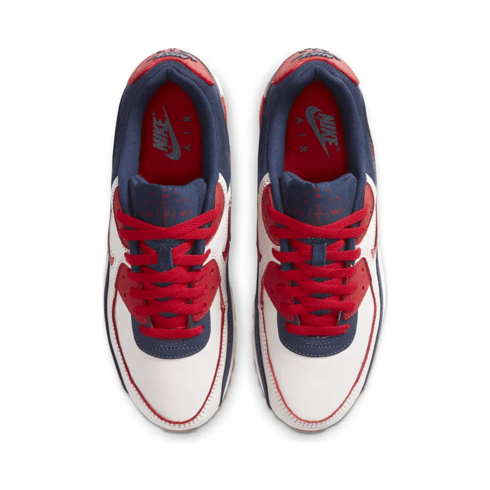 Nike Air Max 90 Home & Away Red Sail/University Red-Black-Gum Medium Brown (CJ0611-101)