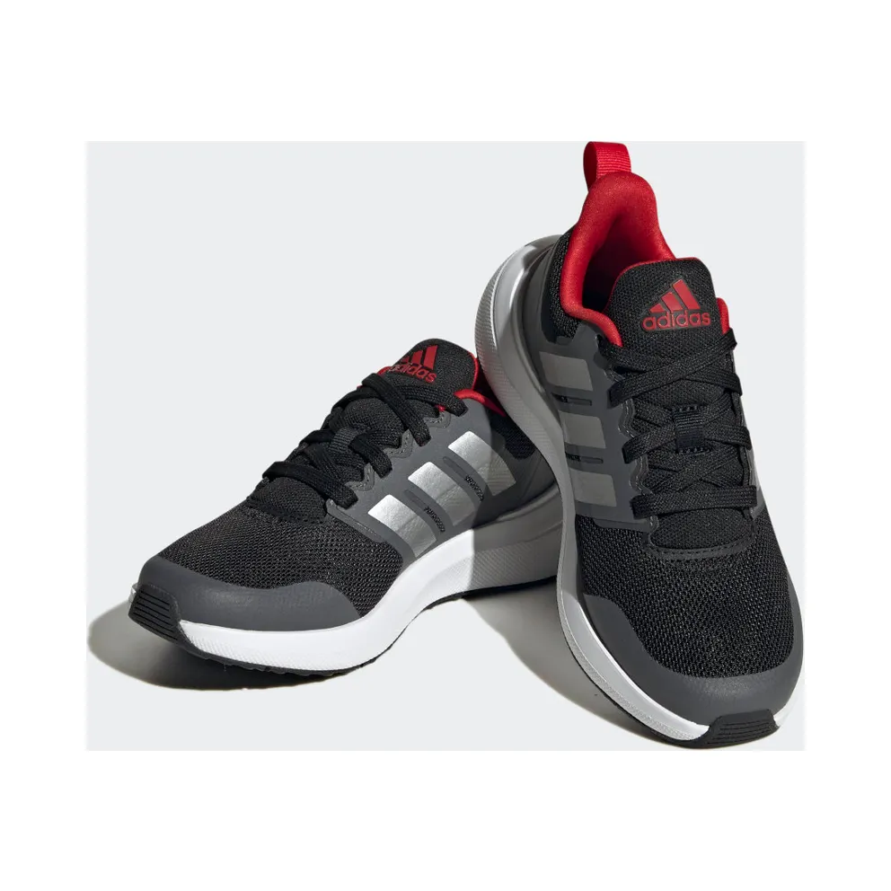 Adidas FortaRun 2.0 Cloudfoam Lace Core Black / Silver Metallic / Better Scarlet (HP5436)
