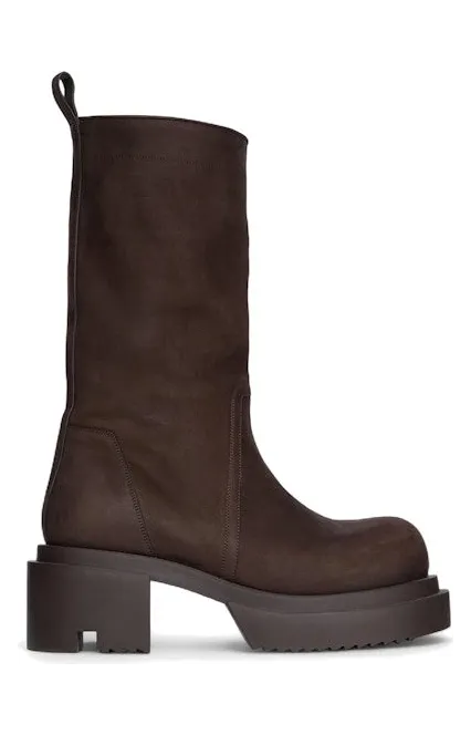 Rick Owens Concordians Calf Pull On Bogun Boot Brown (RU02E1838 LWN 04)