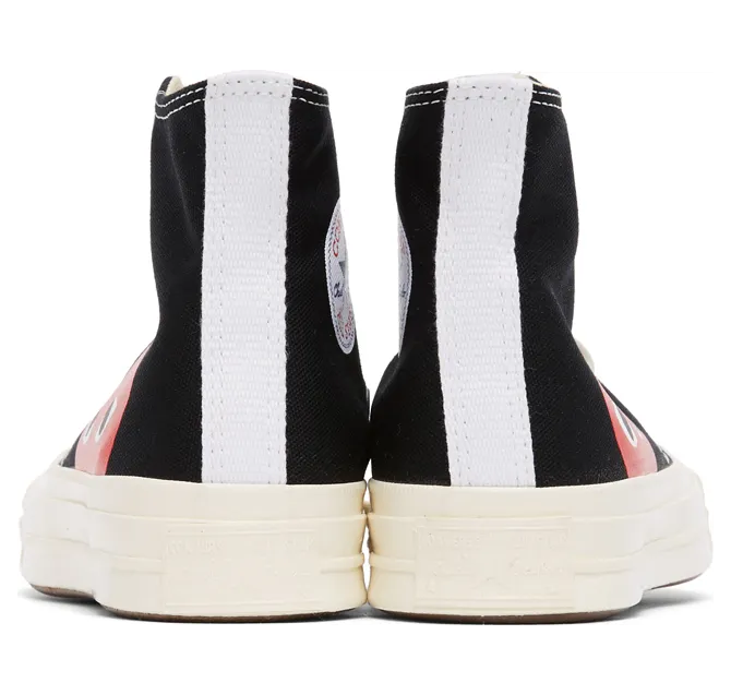 Comme des Garçons Play Black Converse Edition Half Heart Chuck 70 High Sneakers (K112) (4)