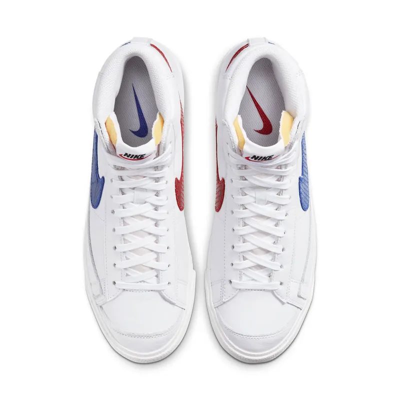 Nike Blazer Mid 77 Red & Blue White/Racer Blue-Sail-University Red (CW7073-100)