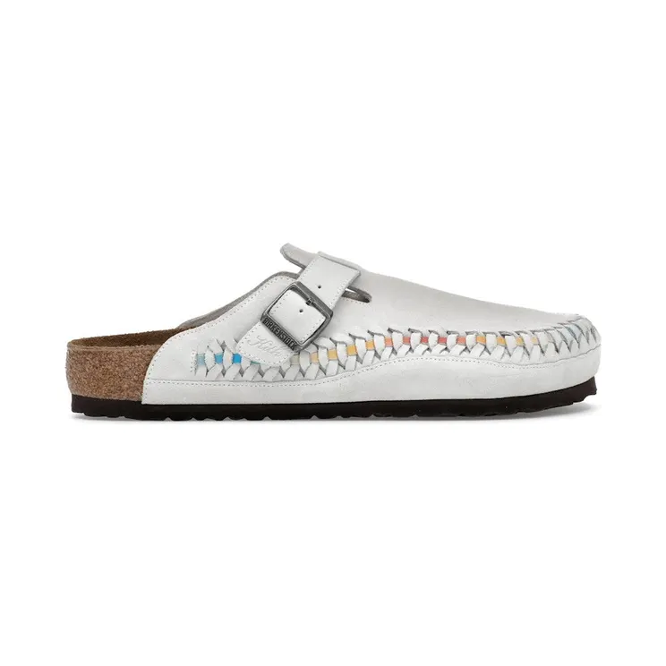 Birkenstock Boston Braided Suede Kith Antique White Tie Dye (1031012)