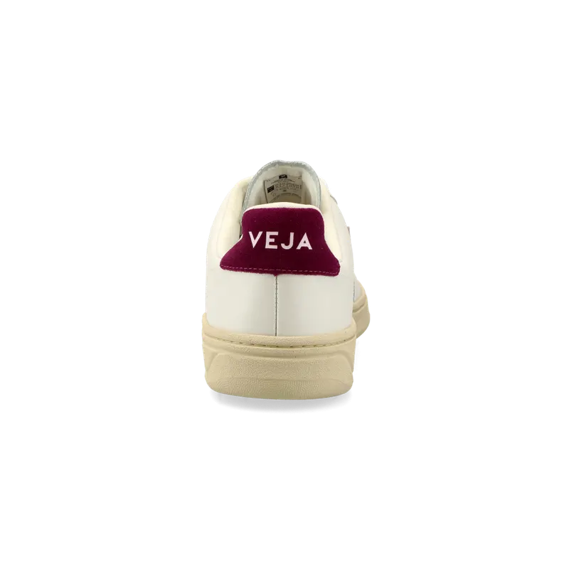 VEJA V-12 Leather (extra white / parme magenta) – XD0203301