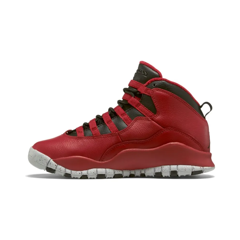 Jordan 10 Retro Bulls Over Broadway (GS) Gym Red/Black/Wolf Grey (705179-601)