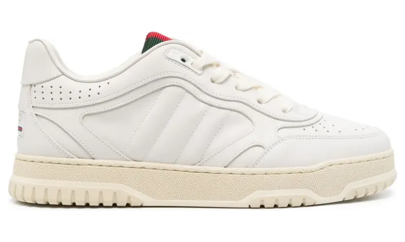 Gucci Re-Web leren sneakers – Wit (786186AADJ9)