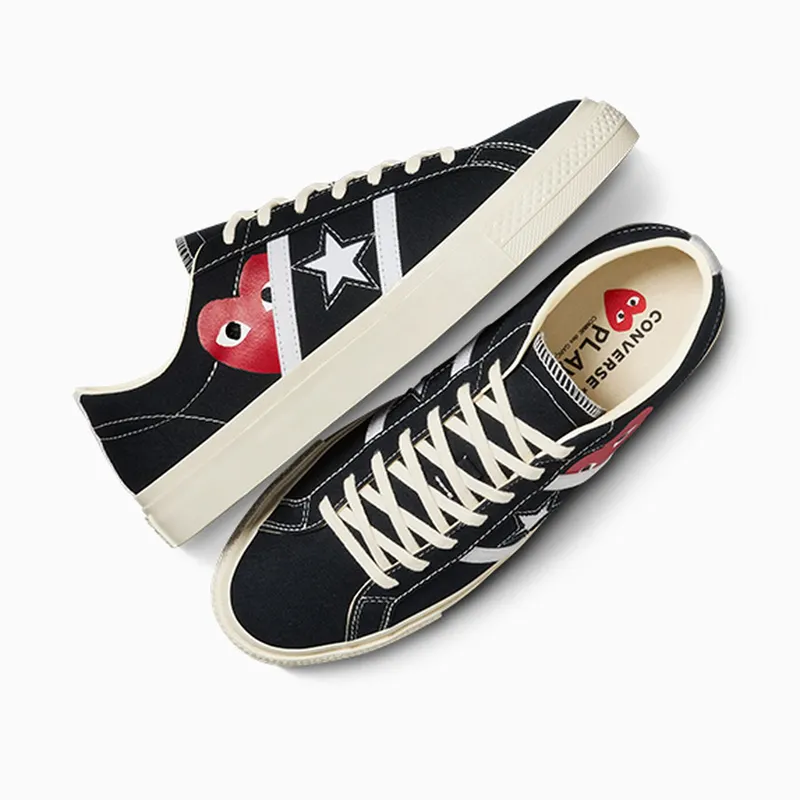 Converse x PLAY Comme des Garçons One Star Academy Pro Black/Egret/Red (A09870C)