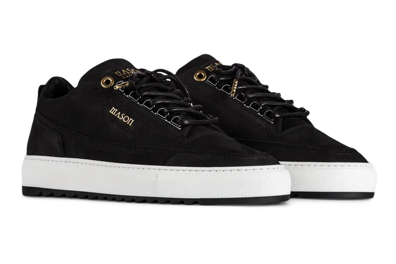 Mason Garments Firenze Nubuck Black / White (SS21-4F)