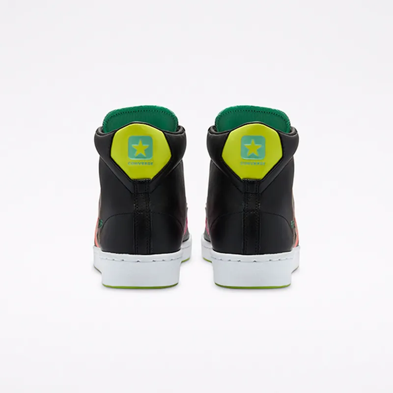 Converse Pro Leather Hi Hi-Vis Black Black/Lemon Venom-White (169651C)