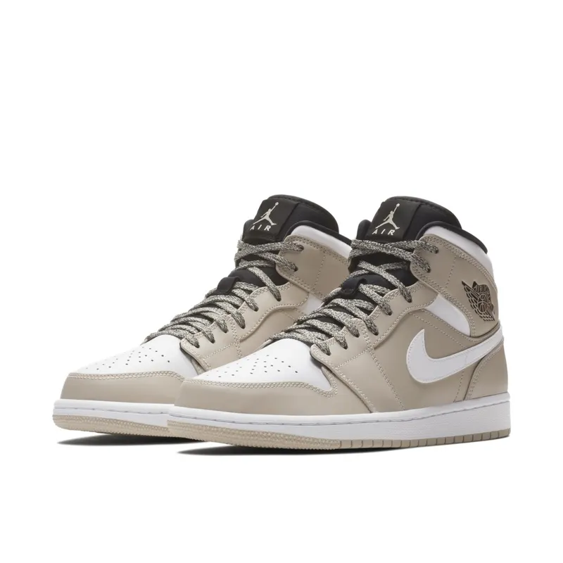 Jordan 1 Mid Desert Sand Desert Sand/Black-White (554724-047)