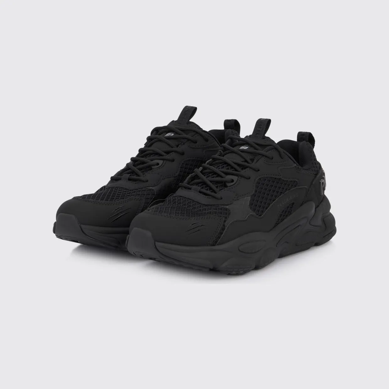 Plein Sport Track-King Leather And Mesh Sneakers Black (FAESUSC0800STE003N0202) (2)