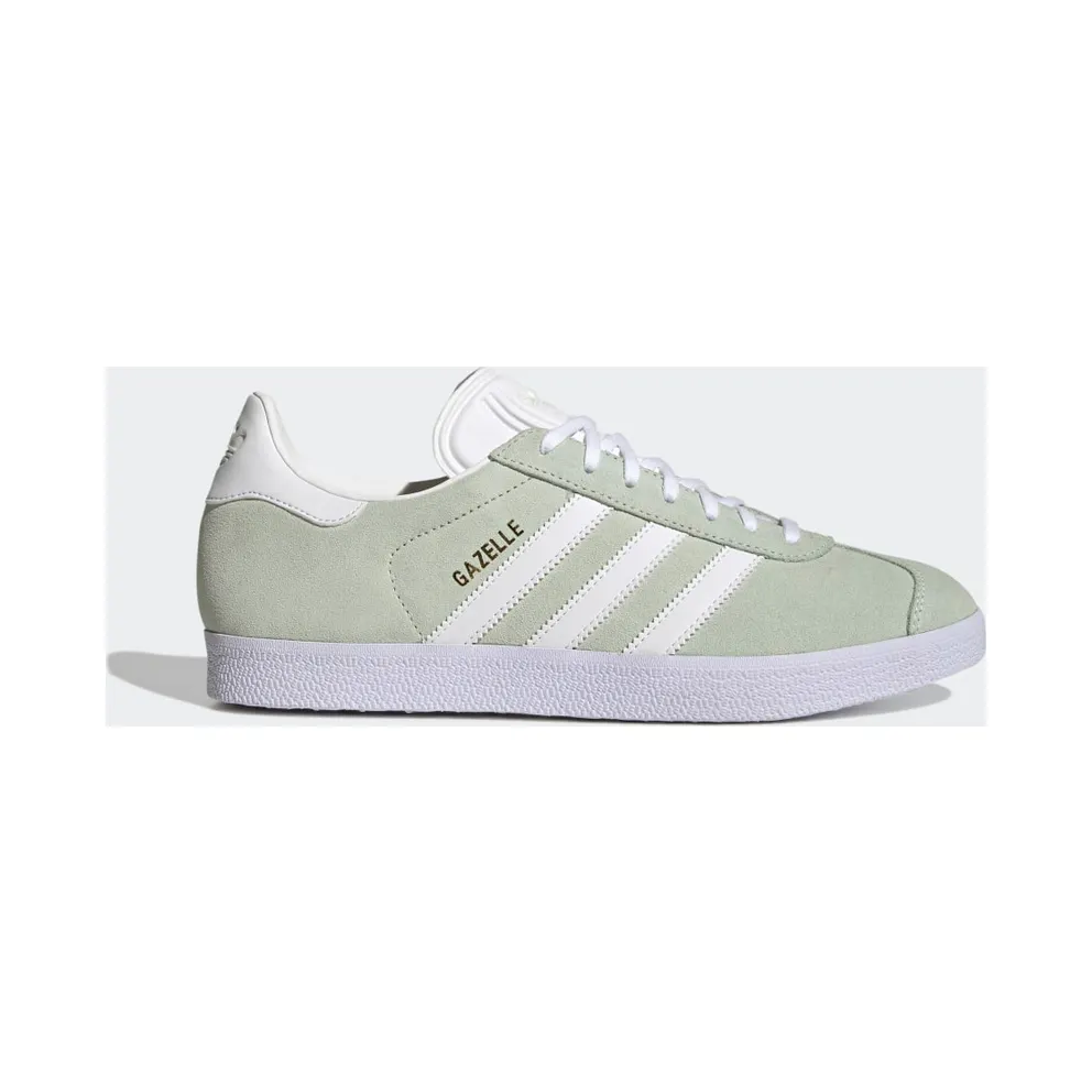 adidas Gazelle Schuh Linen Green / Cloud White / Gold Metallic (GX2206)